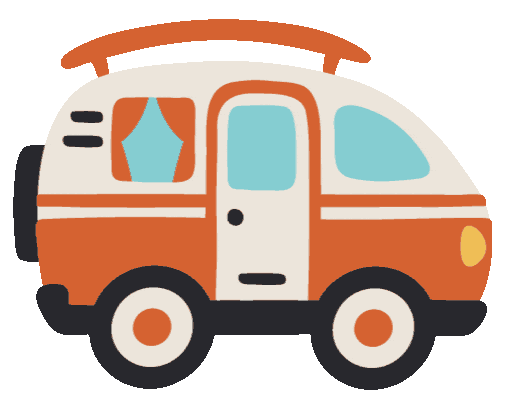 Max Campervan Sticker by Maxomorra