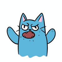 Blue Cat Nopecat GIF