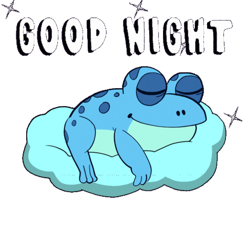 Sleepy Good Night Sticker by Croakey