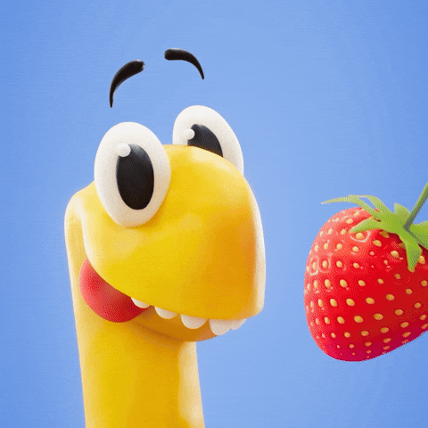 3D Eating GIF by Claynosaurz