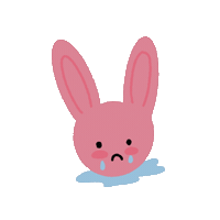 Sad Pink Sticker