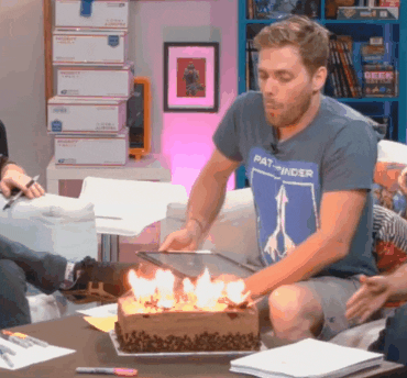 birthday cake candles GIF by Hyper RPG