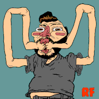mc_wolfman cartoon face gross mouth GIF