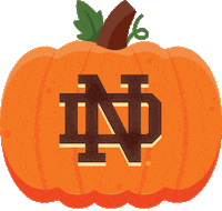 Jack O Lantern Halloween Sticker by University of Notre Dame
