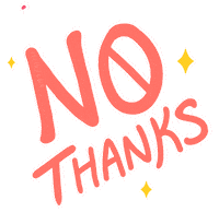 No Thank You Sparkle Sticker by ✧ Jiji Knight ✧