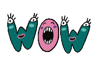 Mostri Wow Sticker by Libertà Creativa Dominga Tammone