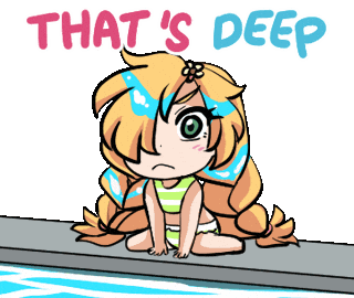 Think Swimming Pool Sticker by Jin