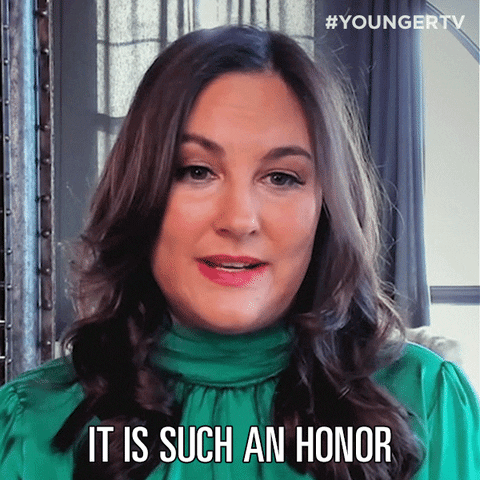 Honored GIF by YoungerTV