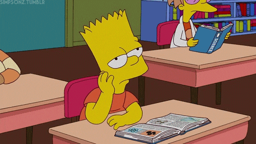 An animated boy is feeling sleepy in class.