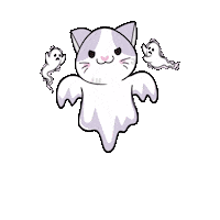 Ghost Cat Sticker by Petique, Inc.