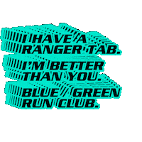 bluegreentraining bgtrng bluegreentraining blue green running blue green running club Sticker