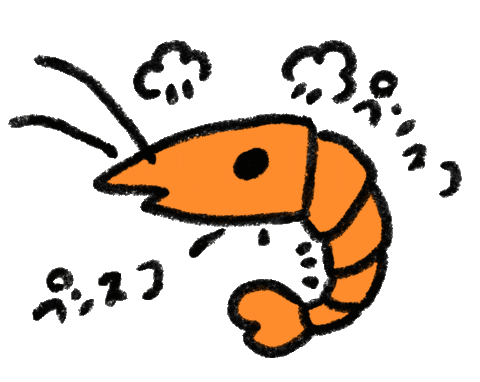 Shrimp エビ Sticker