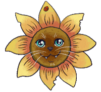 Cat Flower Sticker