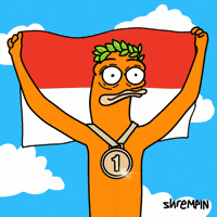 Gold Medal Flag GIF by shremps