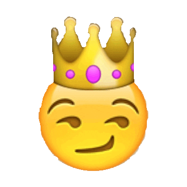 crown smirk Sticker