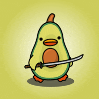digitalducks stabby quacks cartoon duck digital ducks GIF