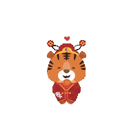 New Year Heart Sticker by riverhongbao