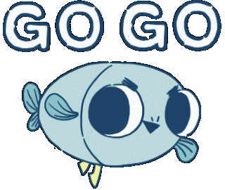 pongbong giphyupload animation fish go Sticker