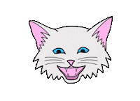 Mad Cat Sticker by Jasi Gray
