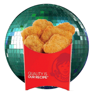 Excited Party Sticker by Wendy's