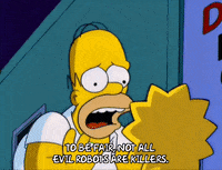 scaring homer simpson GIF