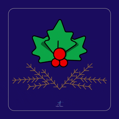 A-Teart natale rosso ramo verse GIF