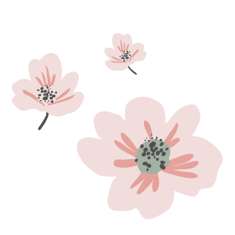 Pink Flowers Sticker by Little Planet