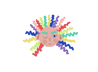 rhythmkashyap rainbow face pride color Sticker