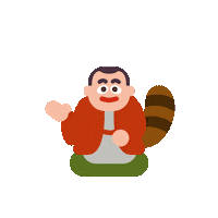 Raccoon Dog Tanuki Sticker by Where to go in Japan?