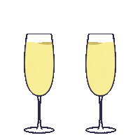Champagne Toast Sticker by TWINOAKS