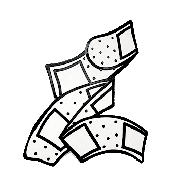 Heal Black And White Sticker