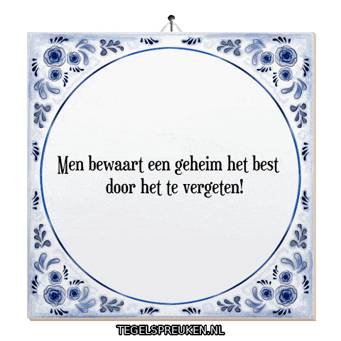 Nl Geheim Sticker by Tegelspreuken.nl