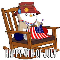 4Th Of July Usa Sticker by Pudgy Penguins