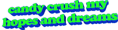 sad candy crush Sticker by AnimatedText