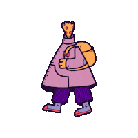Pizza Guy Sticker by Papa Giraffe