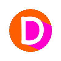 Pink Orange Sticker
