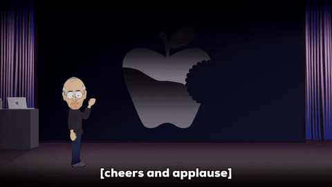 excited steve jobs GIF by South Park 