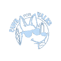 PawsForWalks dog light blue dog walker pet sitter Sticker