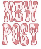 New Post Pink Cow Sticker by Melissa
