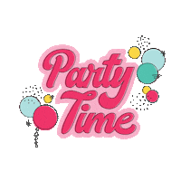 CharmingGarlands party balloons party time charming Sticker