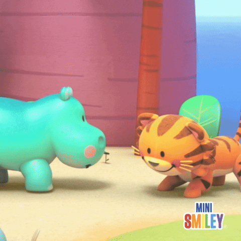 MiniSmileyWorld giphyupload love animals hug GIF