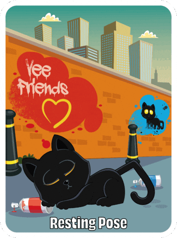 Black Cat Sleeping GIF by VeeFriends