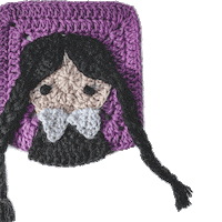 Wednesday Crochet Sticker