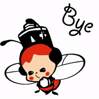 Peebeez red bye bee see ya GIF