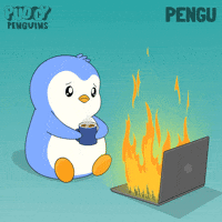 Oh No Fire GIF by Pudgy Penguins