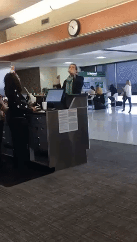 The Revivalists Singer David Shaw Belts Out Run Run Rudolph at New Orleans Airport