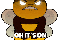 Angry Plan B Sticker by Plan Bee Studios