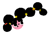 Jasminebakerillustration pink stars stickers head Sticker