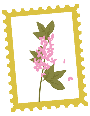 hawthorneandivory giphyupload floral stamp postage stamp Sticker