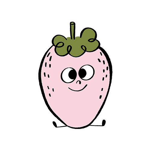 berrybar strawberry strawberries silly face goofy face Sticker